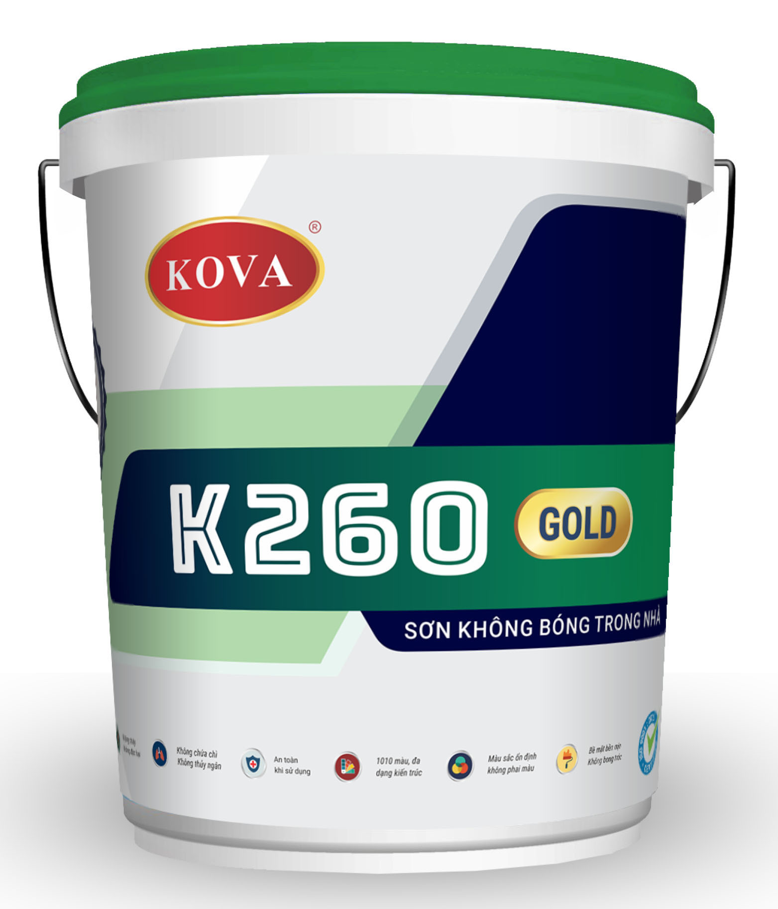Sơn Kova không bóng trong nhà K260-GOLD - thùng 20kg - Sơn KOVA ...