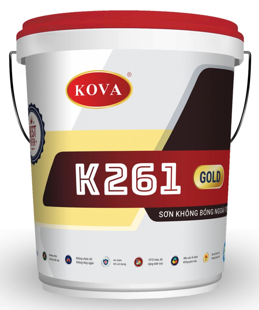 Sơn Kova không bóng ngoài trời K261-GOLD - thùng 20kg - Sơn KOVA ...
