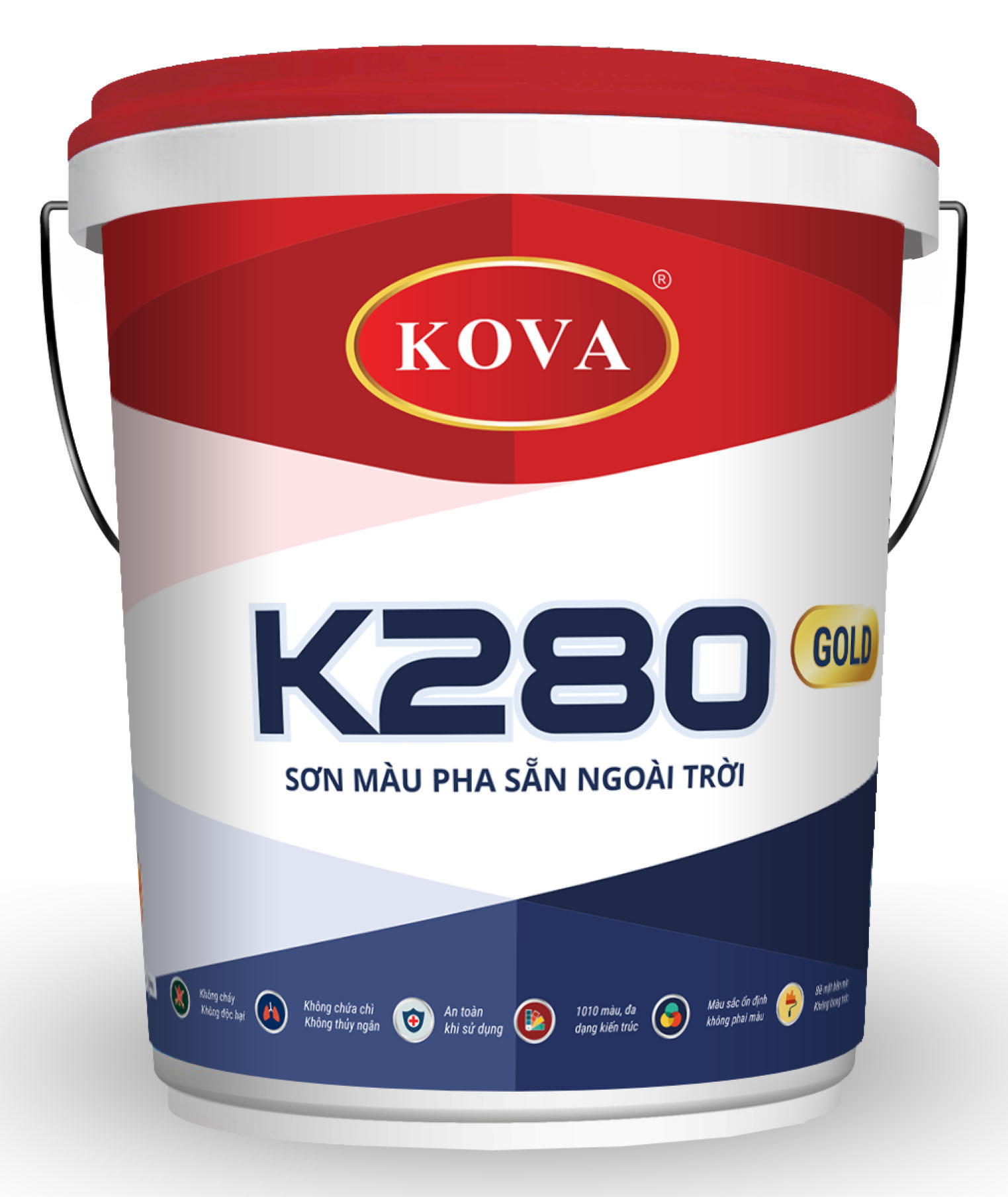 Sơn Kova màu pha sẵn ngoài trời K280-GOLD - màu nhạt - thùng 20kg ...