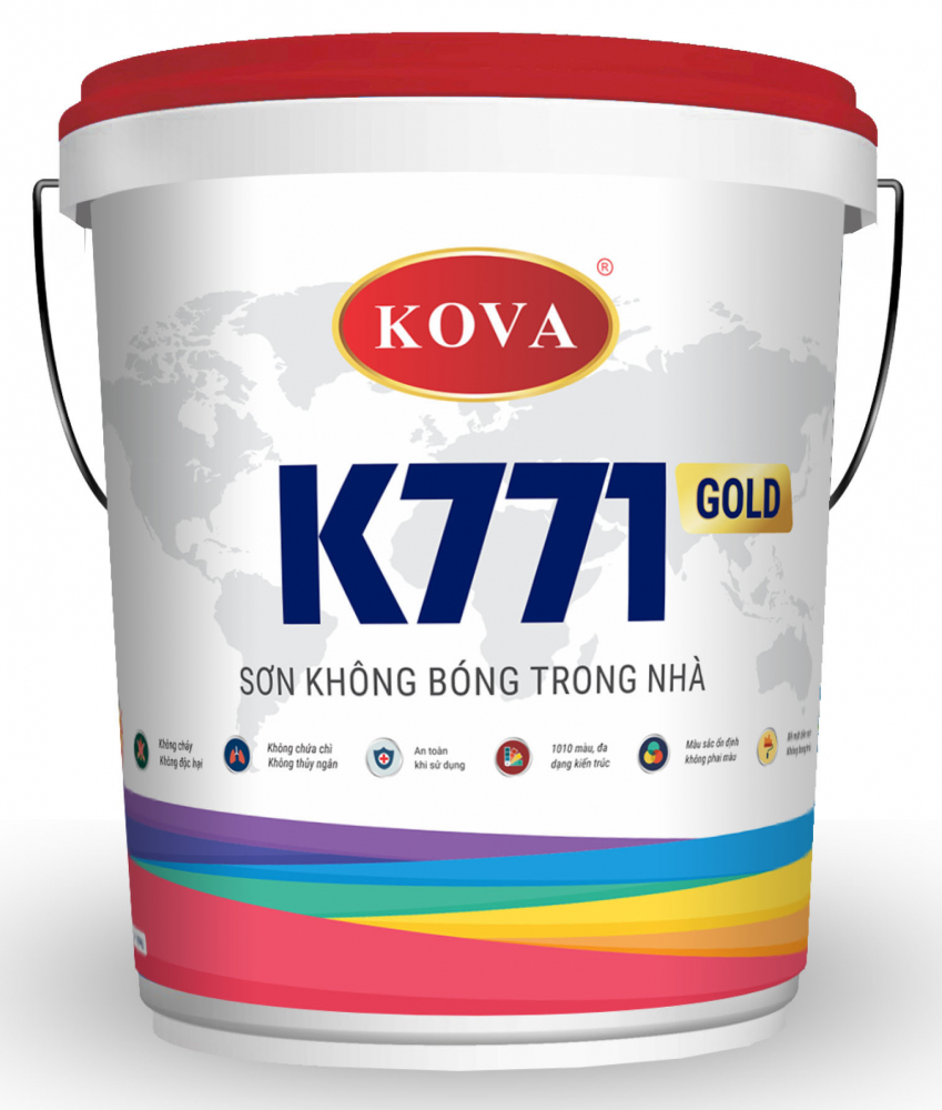 Sơn Kova không bóng trong nha K771-GOLD - thùng 5kg - Sơn KOVA ...