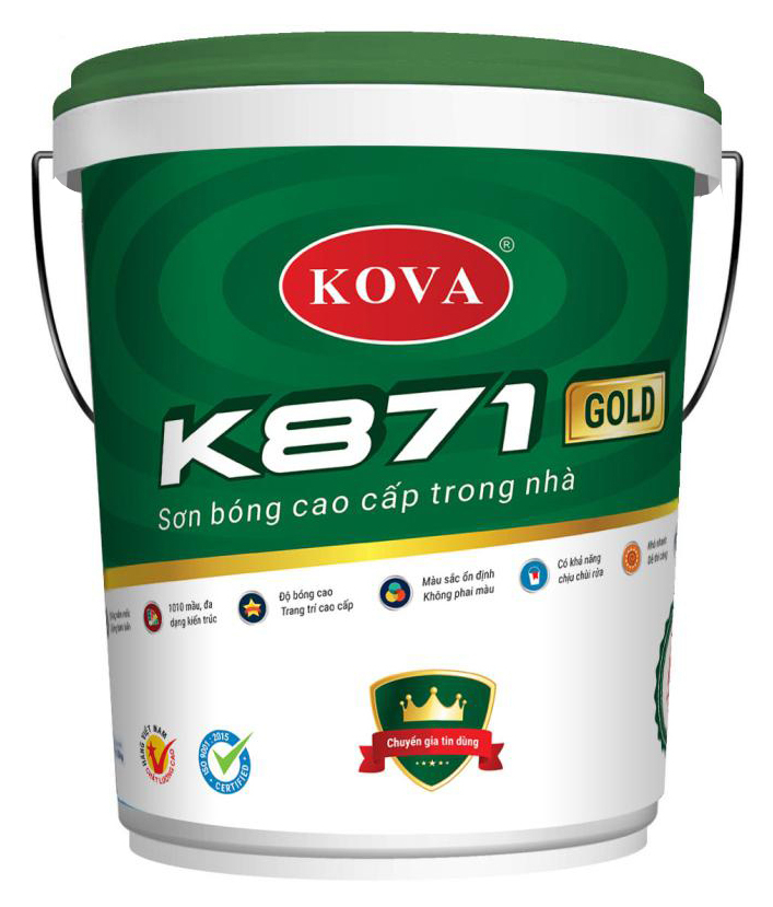 Sơn Kova K871 Gold - Giải Pháp Sơn Hoàn Hảo Cho Mọi Công Trình